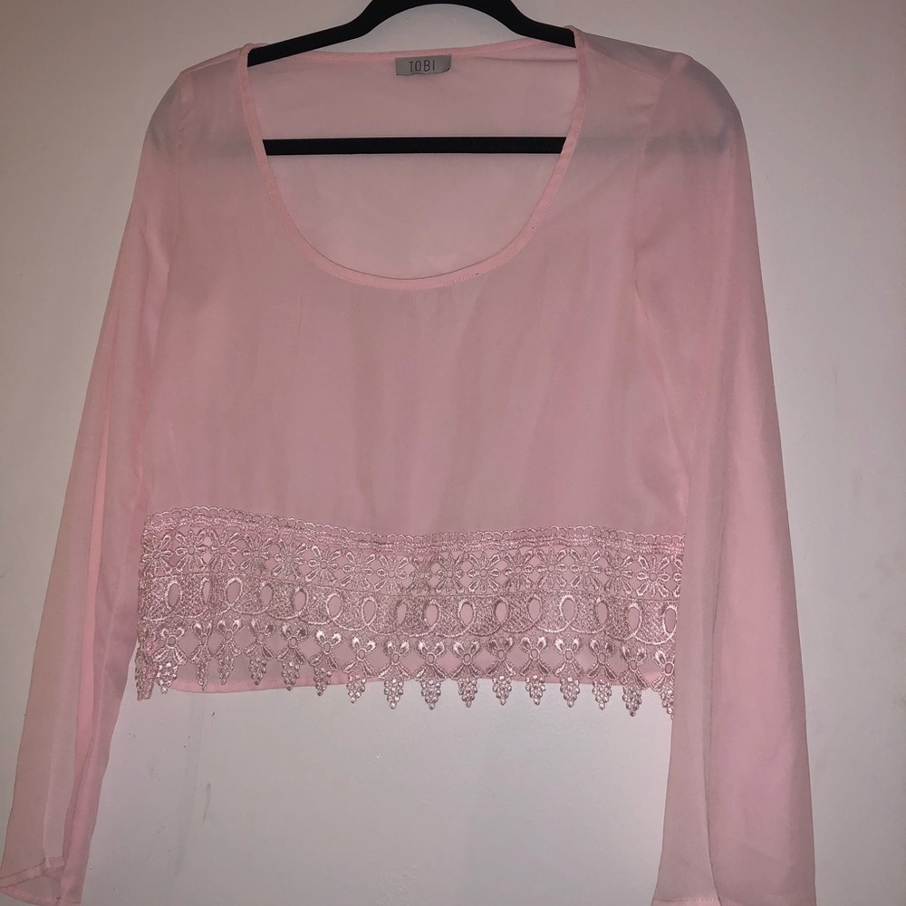 Never worn! Sheer long sleeve top
